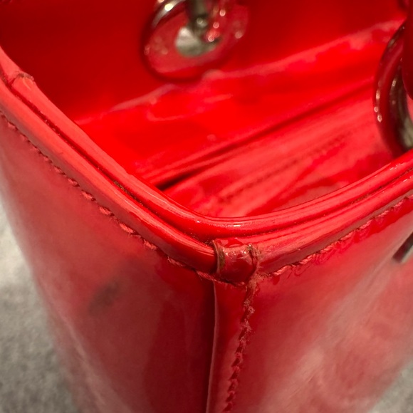 Authentic - Lady Dior Leather - Limited Edition - MEDIUM SIZE Handbag - Picture 8 of 16